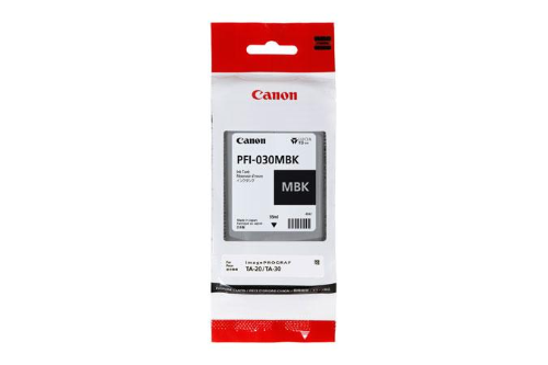 Canon PFI-030MBK - 55 ml - nero opaco - originale - serbatoio inchiostro - per imagePROGRAF TA-20, TA-20 MFP L24ei, TA-30, TA-30 MFP L36ei